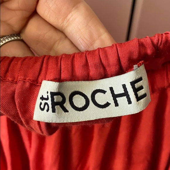St. Roche  Off The Shoulder Tassel Top: Red - Picture 5 of 6